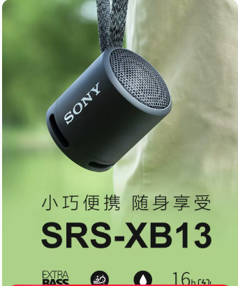 Sony/索尼 SRS-XB13 无线蓝牙音箱音响防水防尘重